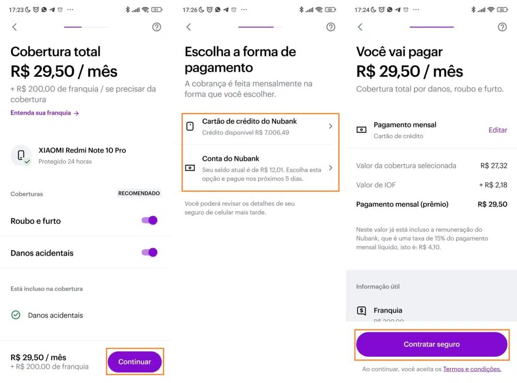 Como funciona o seguro de celular do nubank Como funciona o seguro de celular do nubank. Seguro de celular do nubank oferece proteção contra roubos, furtos e danos acidentais; entenda como funciona e saiba como contratar