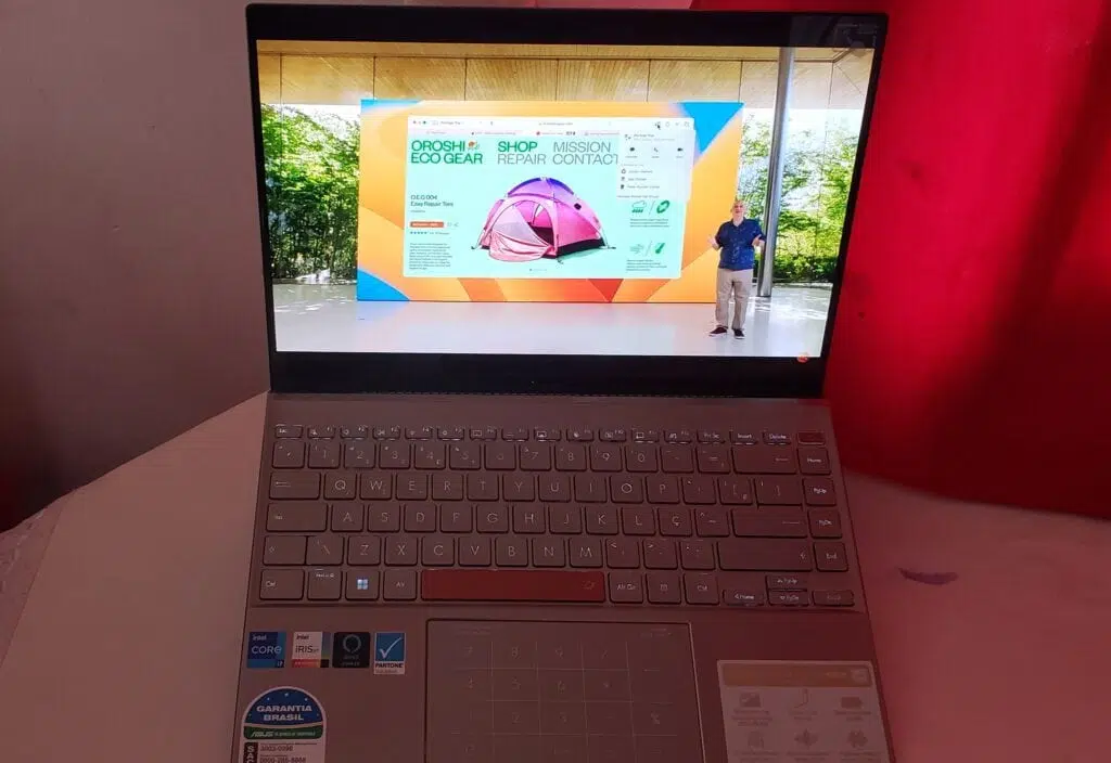 Review: zenbook 14x oled space edition une potência e leveza Tela do zenbook 14x oled space edition