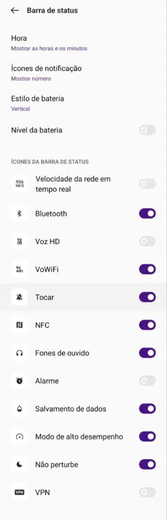 30 dicas e truques para smartphones realme Personalize a barra de status do seu smartphone realme