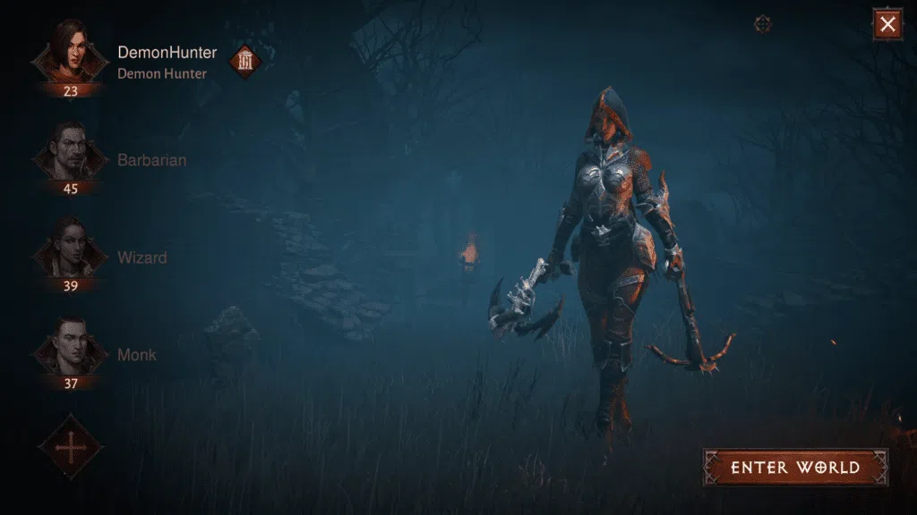 Review: diablo immortal é jogo decente recheado de polêmicas indecentes Imagem da tela de personagens