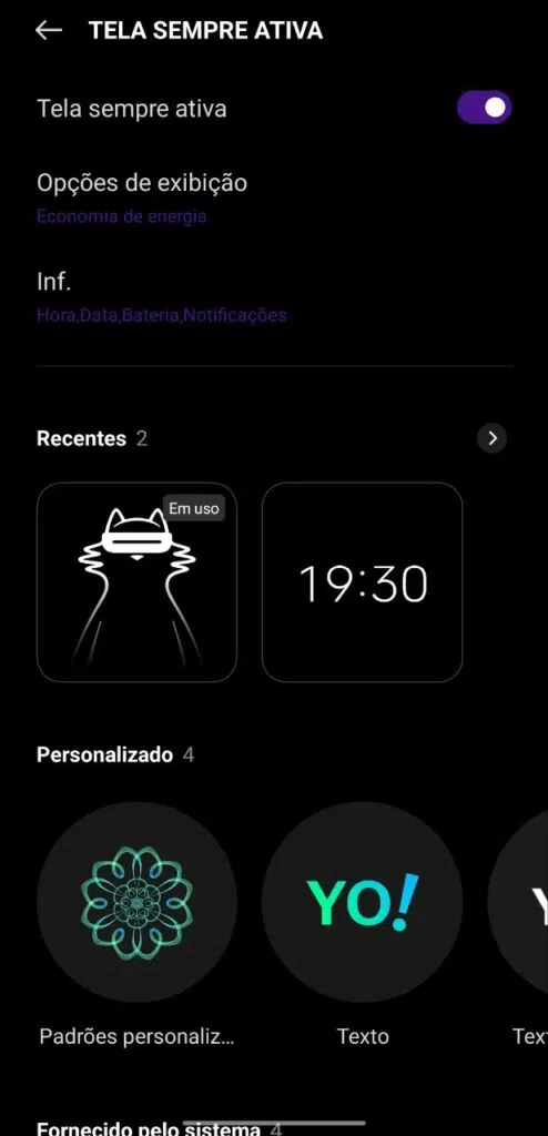 30 dicas e truques para smartphones realme Always on display no realme 9 pro+