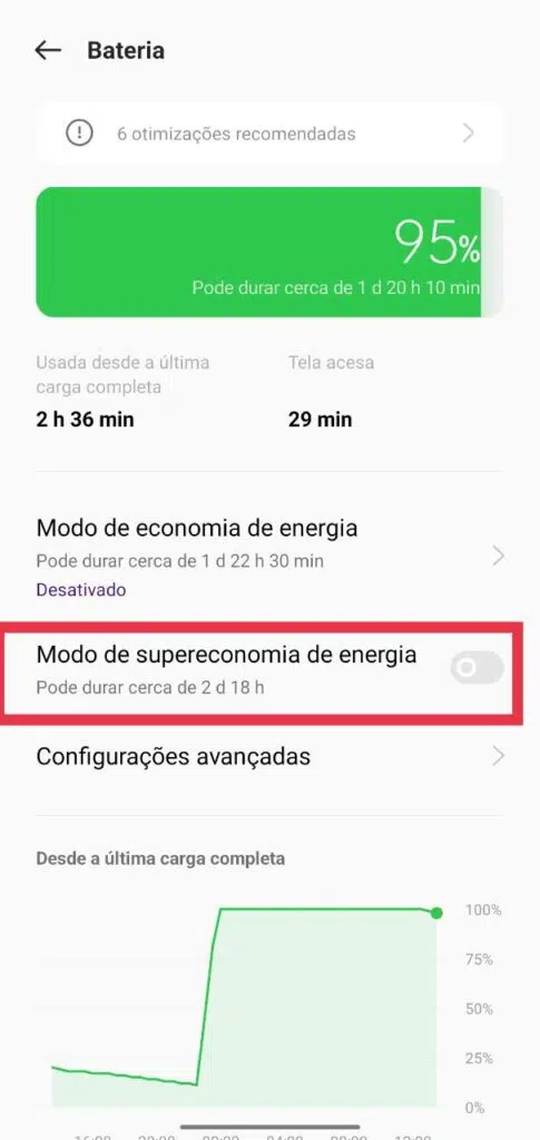 30 dicas e truques para smartphones realme O modo de supereconomia de bateria pode ser ativado nas configurações de bateria e garante muitas horas a mais para o usuário