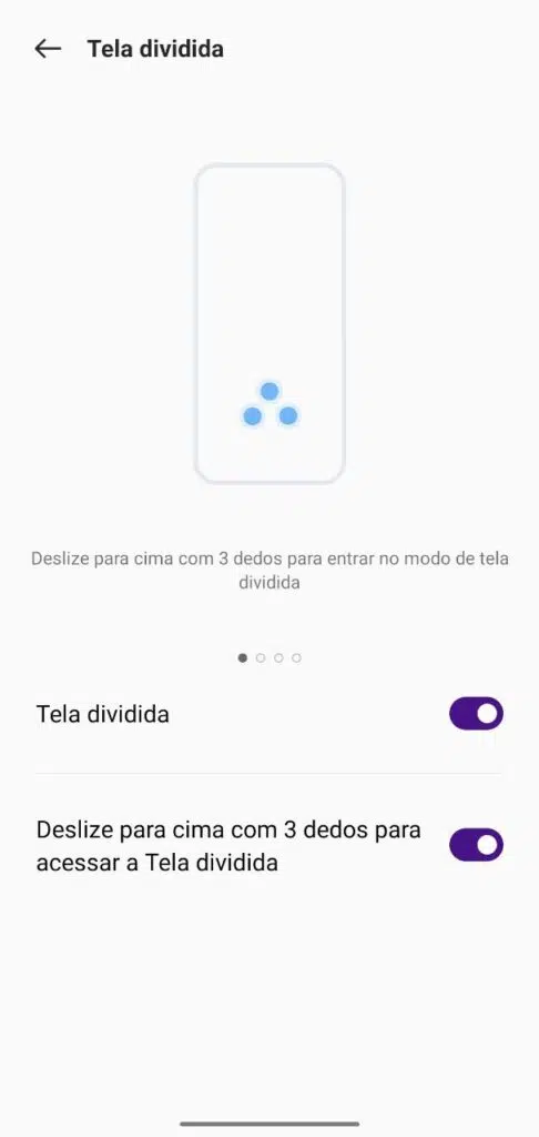 30 dicas e truques para smartphones realme A tela dividida, para uso de mais de um app ao mesmo tempo
