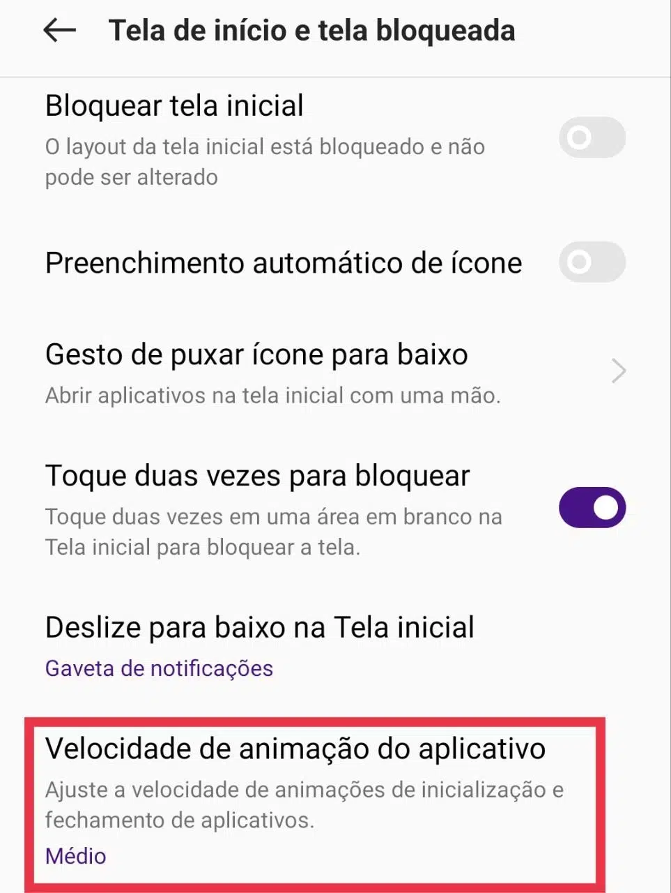 30 dicas e truques para smartphones realme Mudando essa configuração, você pode ter uma sensação diferente ao abrir e fechar os apps do sistema realme