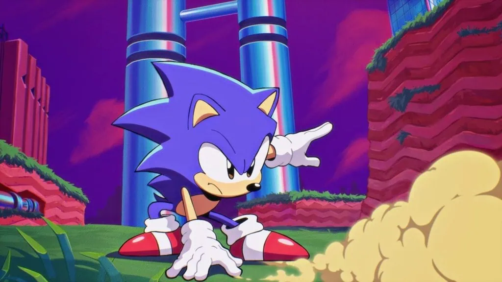 Review: Sonic Origins is een nostalgisch bitterzoete ervaring Screenshot van de intermezzo-animatie met sonisch remmen na een race.