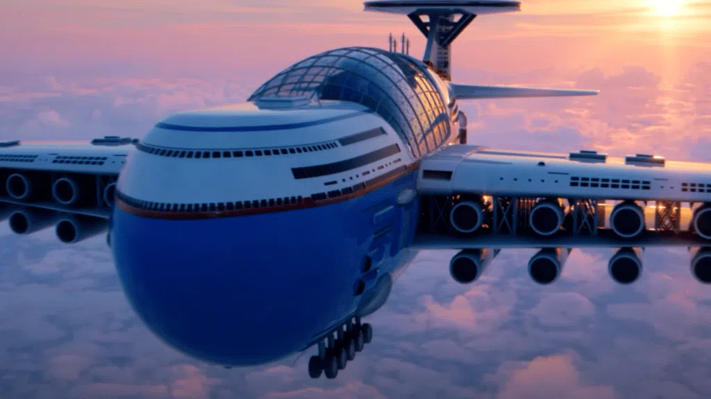 Maak kennis met het vliegende hotel dat jaren zonder landing kan en plaats biedt aan maximaal 5 gasten