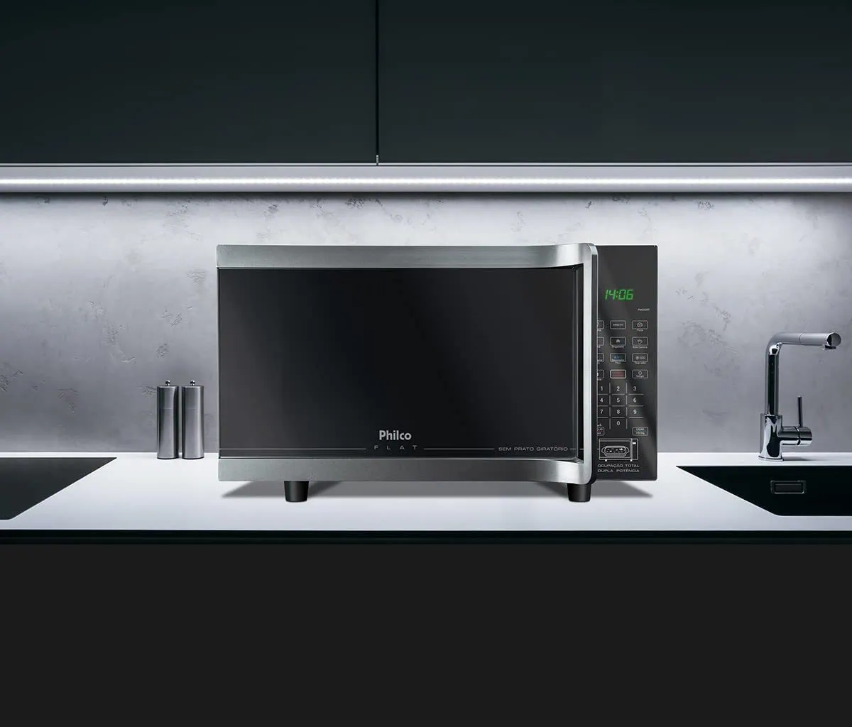 Review: micro-ondas philco pmo28tf flat sem prato giratório 28l