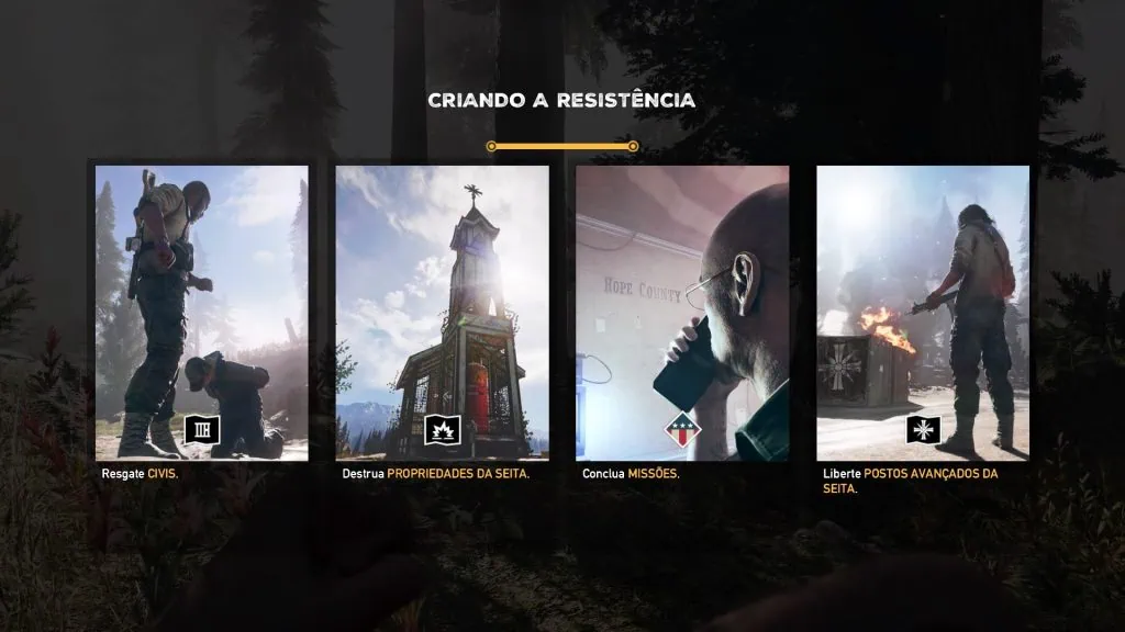 Review: far cry 5 é divertido para quem tem expectativas equilibradas Conclua missões para criar uma resistência em far cry 5