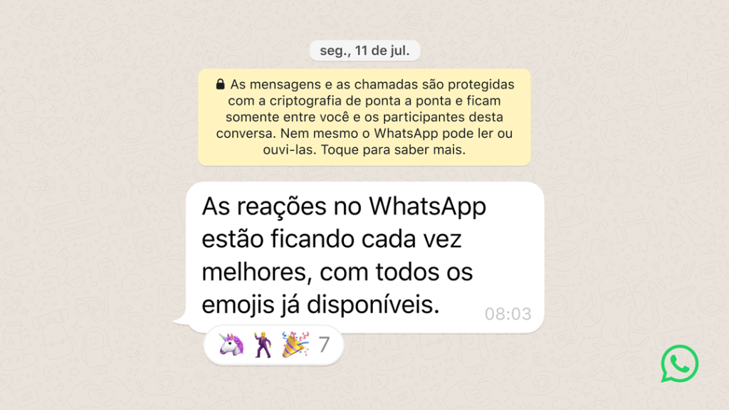 Now you can use any emoji as a reaction on whatsapp, learn how Now you can use any emoji as a reaction on whatsapp; know how