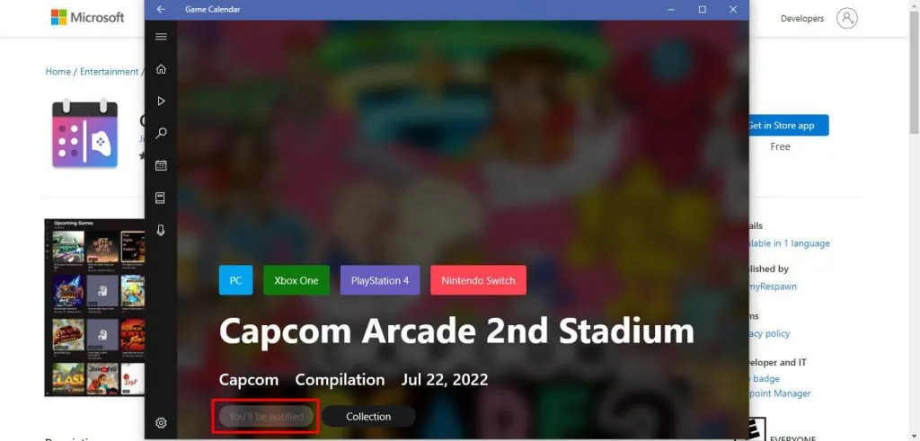 Como instalar um calendário gamer no windows A imagem mostra a tela de um jogo no game calendar