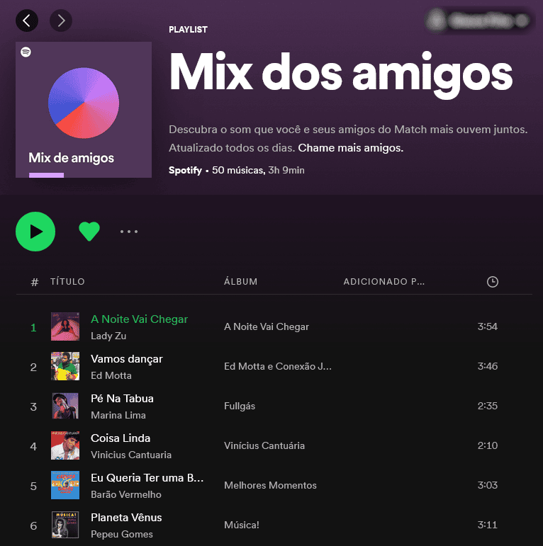Vriendenmix, de spotify-afspeellijst met de liedjes van je vrienden .