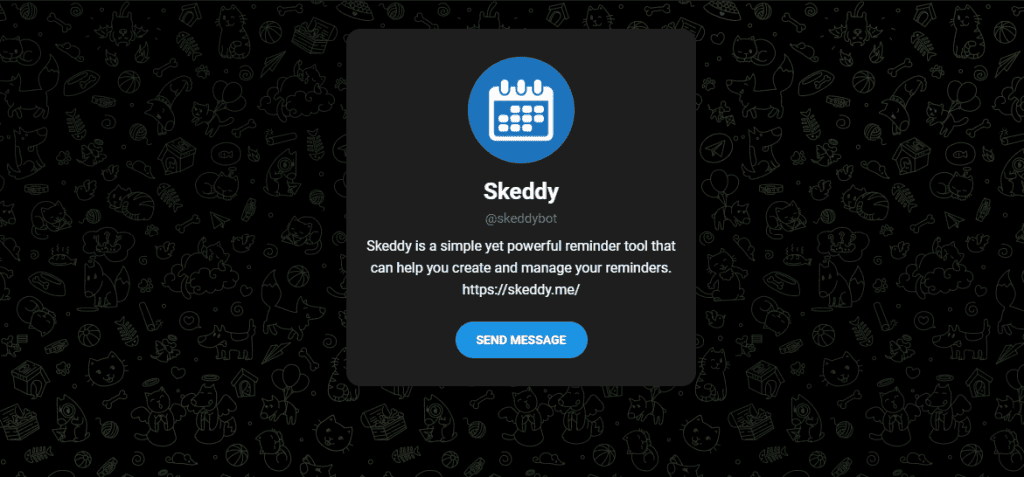 Conheça 31 bots do telegram pra facilitar o seu dia a dia O skeddy é um bot do telegram que simula um calendário