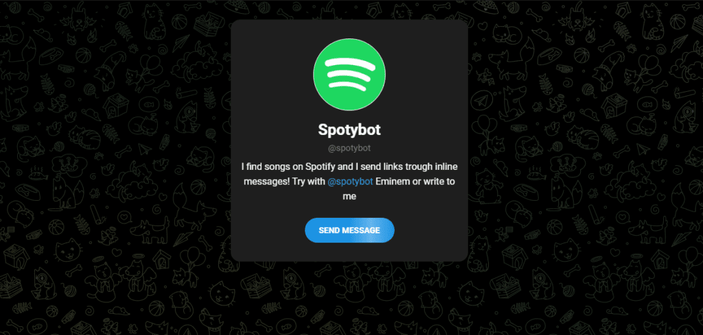 O spotybot é ótimo para pesquisar novas músicas!