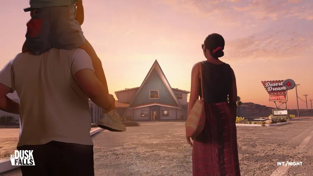 Review: dusk falls captivates by taking risks in every possible aspect Desert look is one of the game's appeals - tragedy after tragedy with horizons in shades of pink and orange
