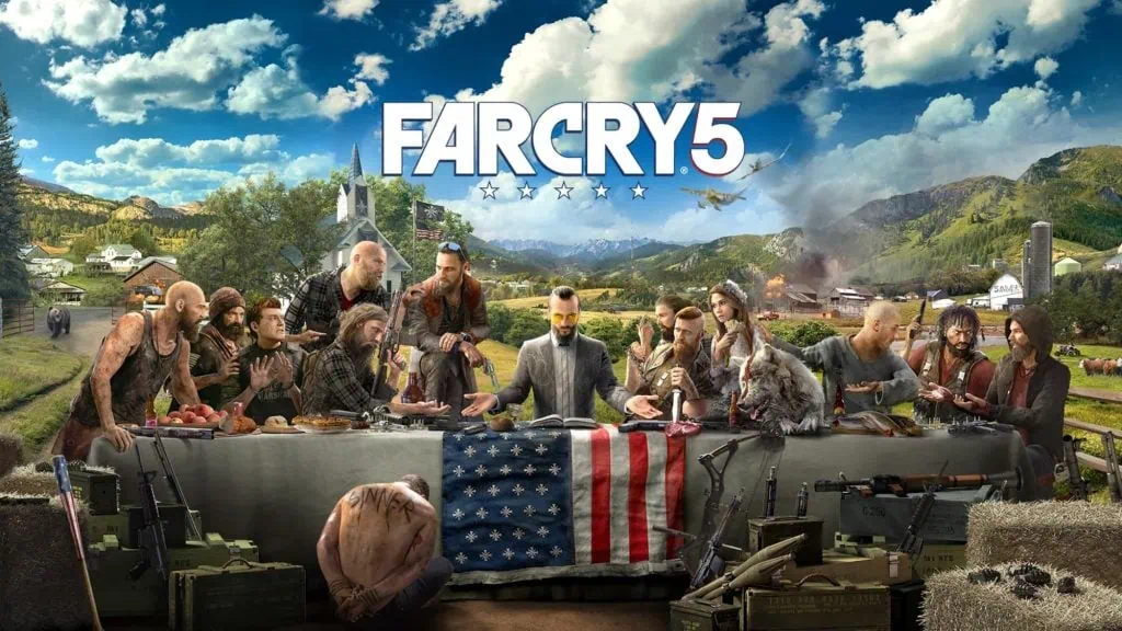 Review: far cry 5 é divertido para quem tem expectativas equilibradas Capa de divulgação de far cry faz referência à santa ceia