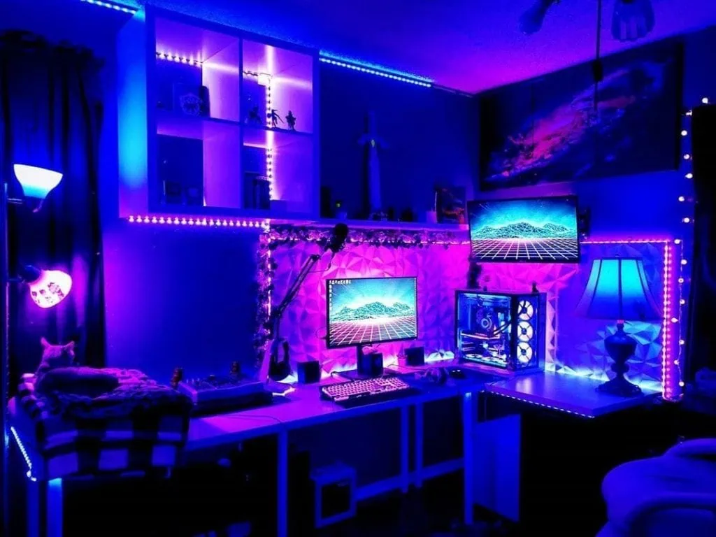 Como incluir iluminação rgb no setup gamer Iluminação rgb no setup gamer
