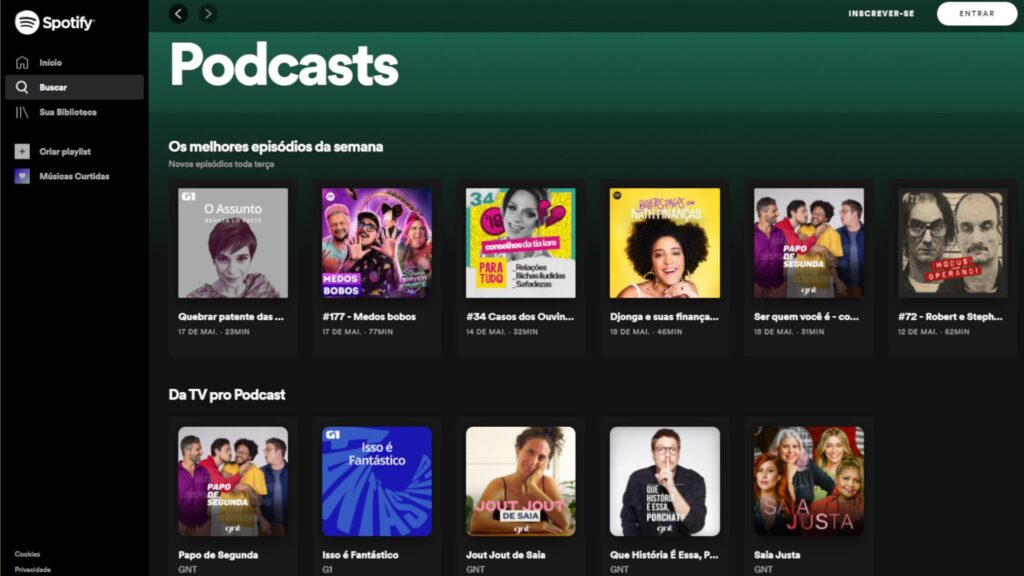 O showmecast está disponível no spotify, um dos mais populares serviços de streaming da atualidade.