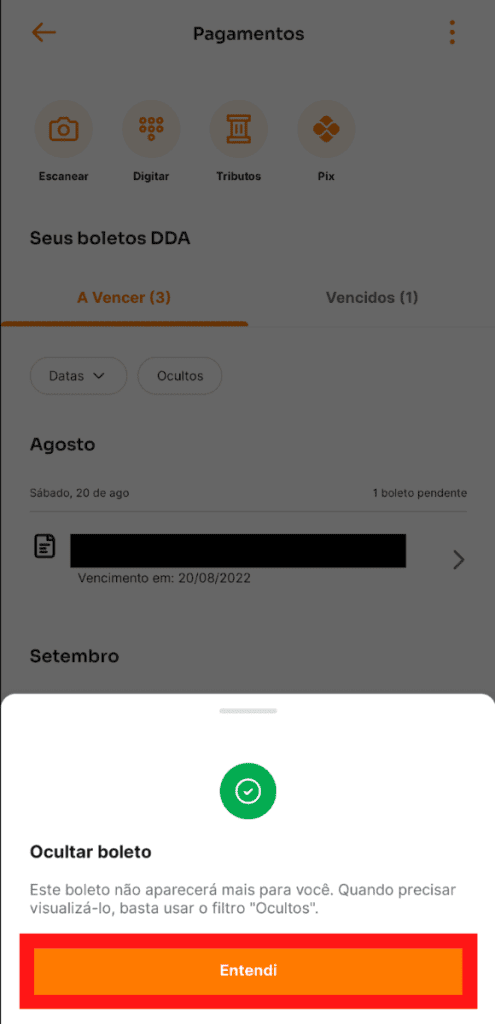 איך לשלם חשבונות עם boleto dda אישור הסרת תלוש ה-dda.