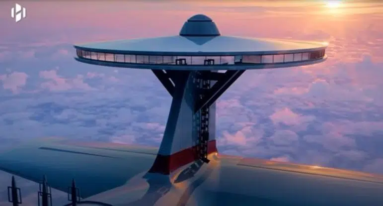 Conheça o hotel voador que pode ficar anos sem pousar e acomodar até 5 mil hóspedes Conheça o hotel voador que pode ficar anos sem pousar e acomodar até 5 mil hóspedes. Com piscinas, restaurantes, teatros e até mesmo shopping center, sky cruise pode representar uma revolução no turismo; conheça os detalhes do projeto