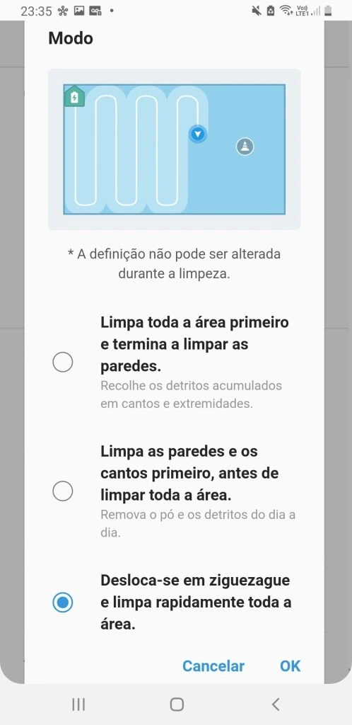 Ulasan: robot penyedot debu samsung jet bot ai+ Gambar mode pembersihan robot