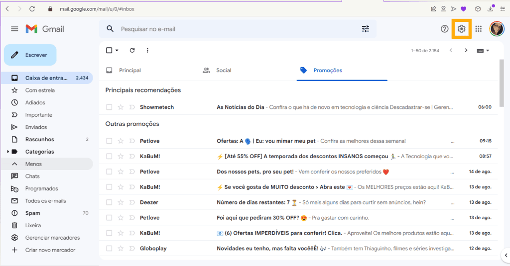 Como recuperar e-mails excluídos do gmail Não consigo achar a lixeira do gmail, e agora?