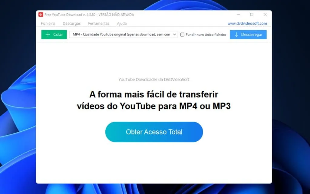 Como baixar vídeo do youtube no celular, pc e mac Interface do free youtube download