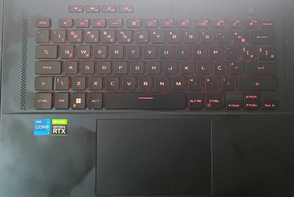 Review: asus rog zephyrus m16, een droom gaming-notebook asus rog zephyrus m16 gu603 toetsenbord