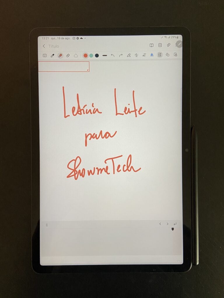 Aplicativo samsung notes foi aprimorado para funcionar melhor em novo tablet
