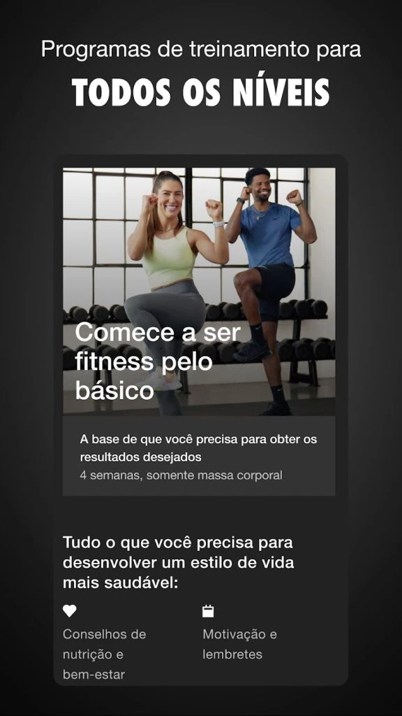 12 apps fitness que te ajudam a ser mais saudável O aplicativo de treino nike training club tem programas de treinamentos pra diferentes níveis.
