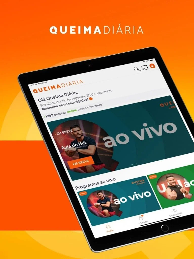 12 apps fitness que te ajudam a ser mais saudável O aplicativo de treino queima diária é bastante prático e, além das aulas gravadas, tem transmissões ao vivo.
