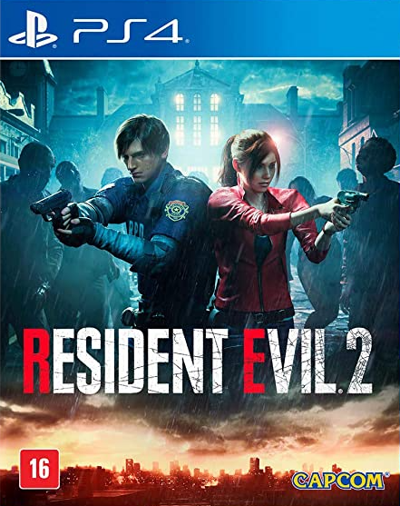 Capa para PlayStation 4 do segundo remake de Resident Evil
