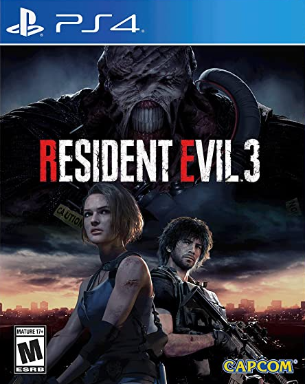 Cover for playstation 4 of the third remake of resident evil.
