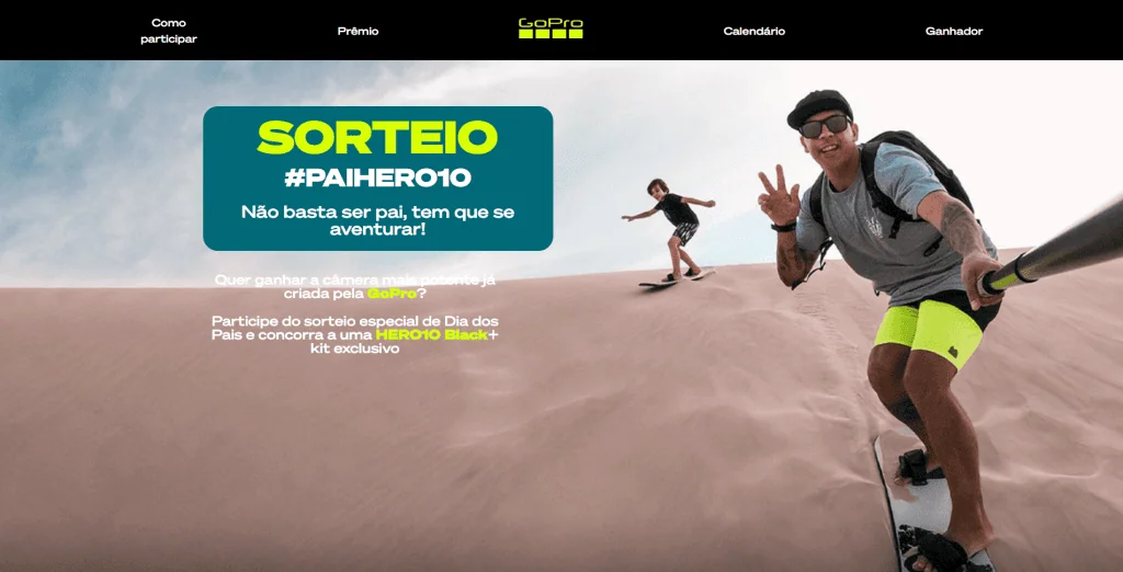 Gopro membagikan kit kamera hitam hero10 pada Hari Ayah Gopro