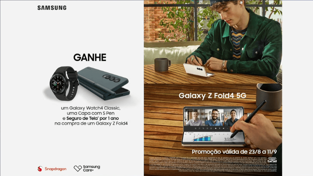 Galaxy z flip4 dan z fold4 tiba di Brasil mulai dari R$6 promosi galaxy z fold4