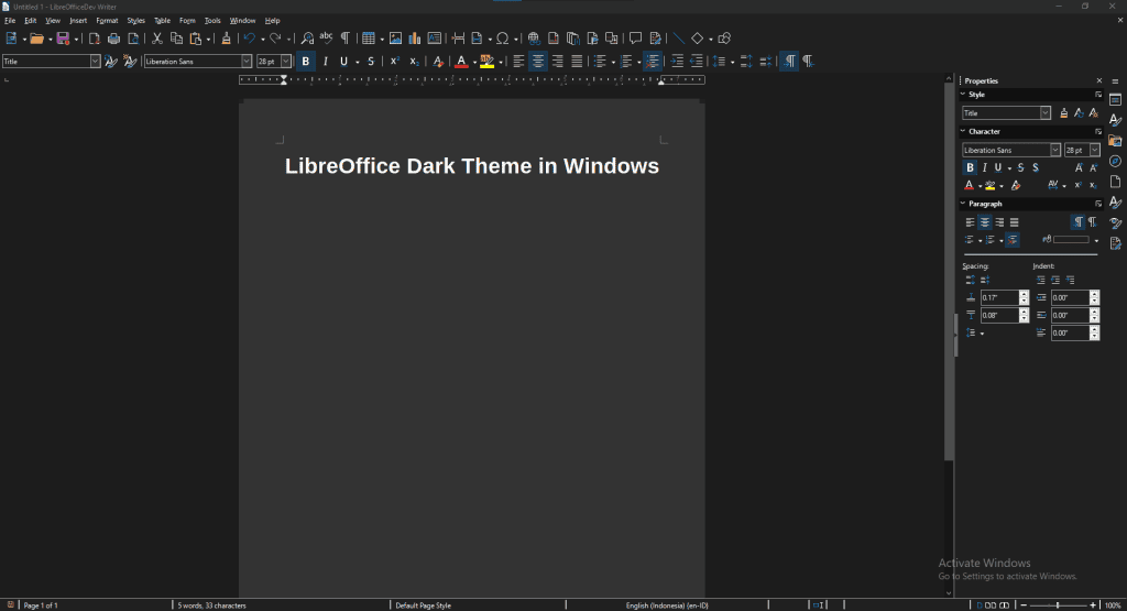 Libreoffice 7 שוחרר עם תאימות מוגברת עם ms office התאמה אישית של כלים, כמו ערכת הנושא האפלה בחלונות קיימת גם בעדכון זה. השמעה: בסיס המסמך