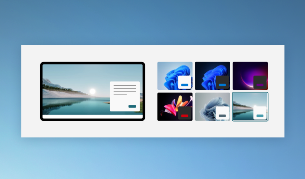 Computador com temas para windows 11