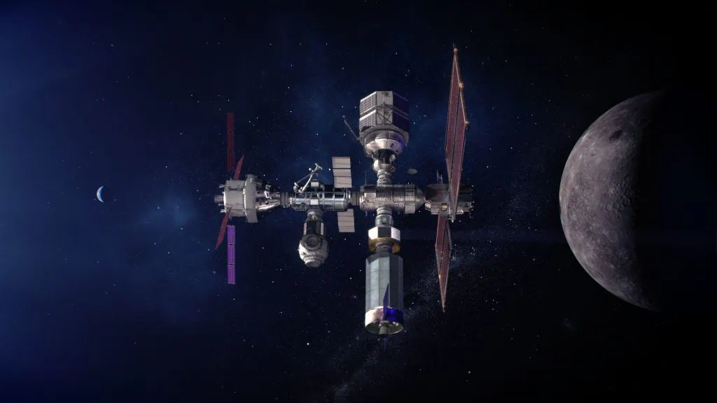 Возвращение человечества на Луну: откройте для себя миссию Артемиды | трио Lunar Gateway, который будет построен НАСА и другими космическими агентствами.