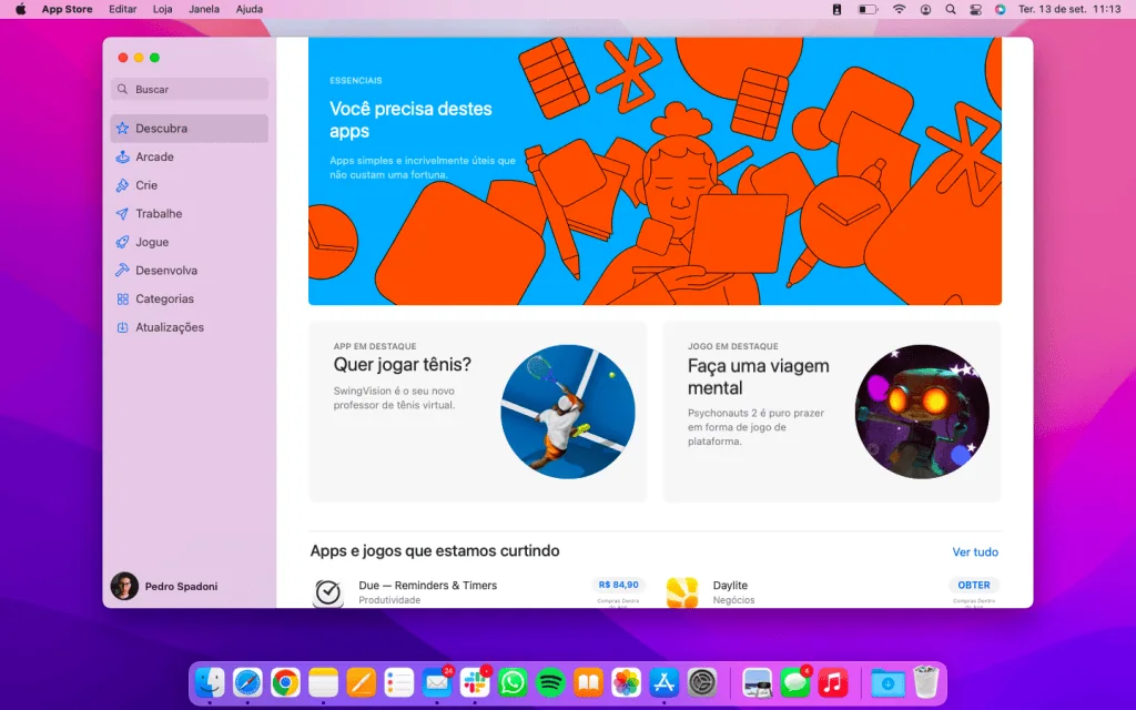 14 melhores configurações de segurança no mac Tela inicial da app store no macos
