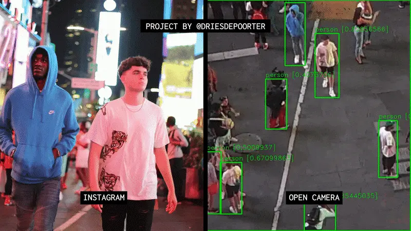Artista identifica influenciadores em câmeras de vigilância usando ia Registro de câmeras de vigilância abertas que flagram influenciadores criando conteúdo para o instagram. Reprodução: dries depoorter para o seu projeto, "the follower"