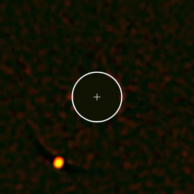 Смотрите первую фотографию экзопланеты hip 1 b, сделанную Джеймсом Уэббом. Бедро экзопланеты 65426 b