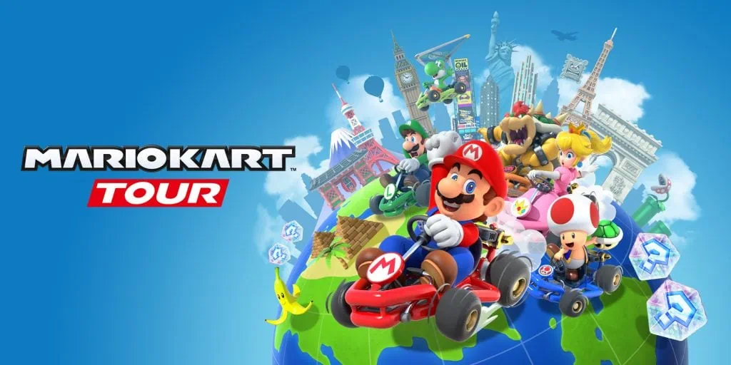 Historien om Mario Kart Omslag till mobilspelet mario kart tour