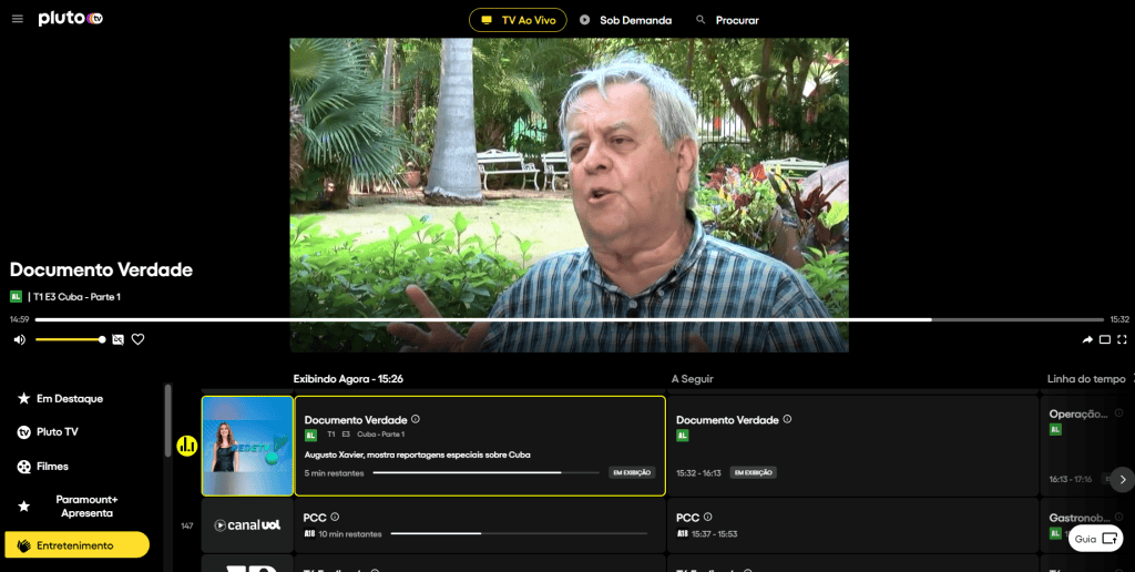 Rede TV ו-TV Cultura מגיעות ל-Pluto TV, ראו איך לצפות למד כיצד לצפות ב-Rede TV במחשב או בטלפון הנייד שלך. הפקה: לוקאס גומז, Showmetech