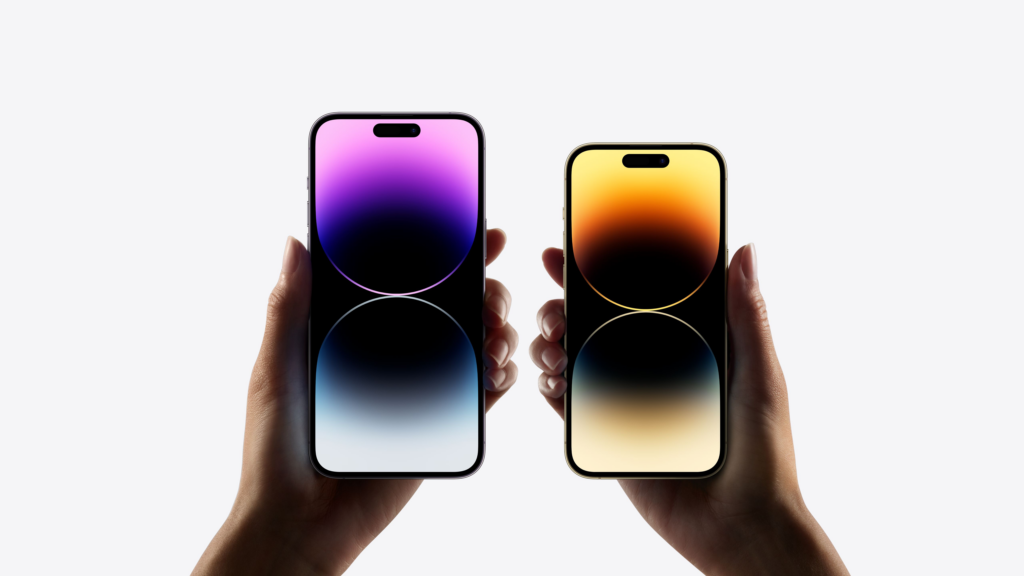 Melhores celulares para comprar em 2022 - iphone 14 pro e 14 pro max. Reprodução: apple.