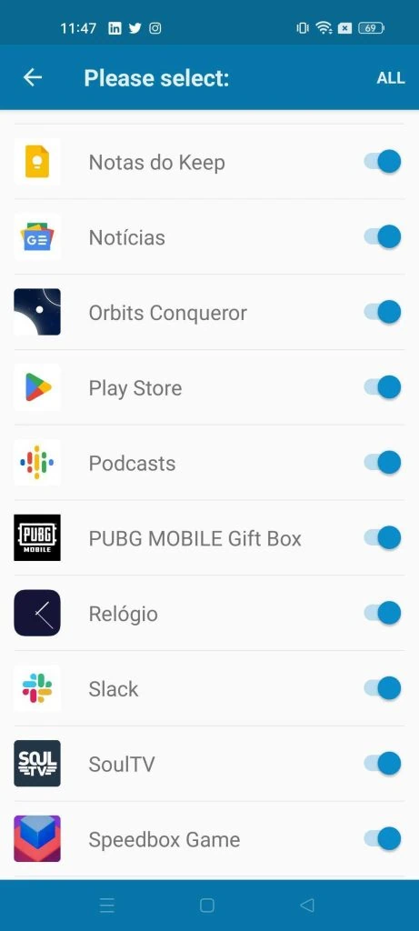 Como instalar a ilha dinâmica no android Tutorial sobre como baixar a ilha dinâmica, do iphone 14, no seu aparelho android - 1º passo. Reprodução: victor pacheco, showmetech