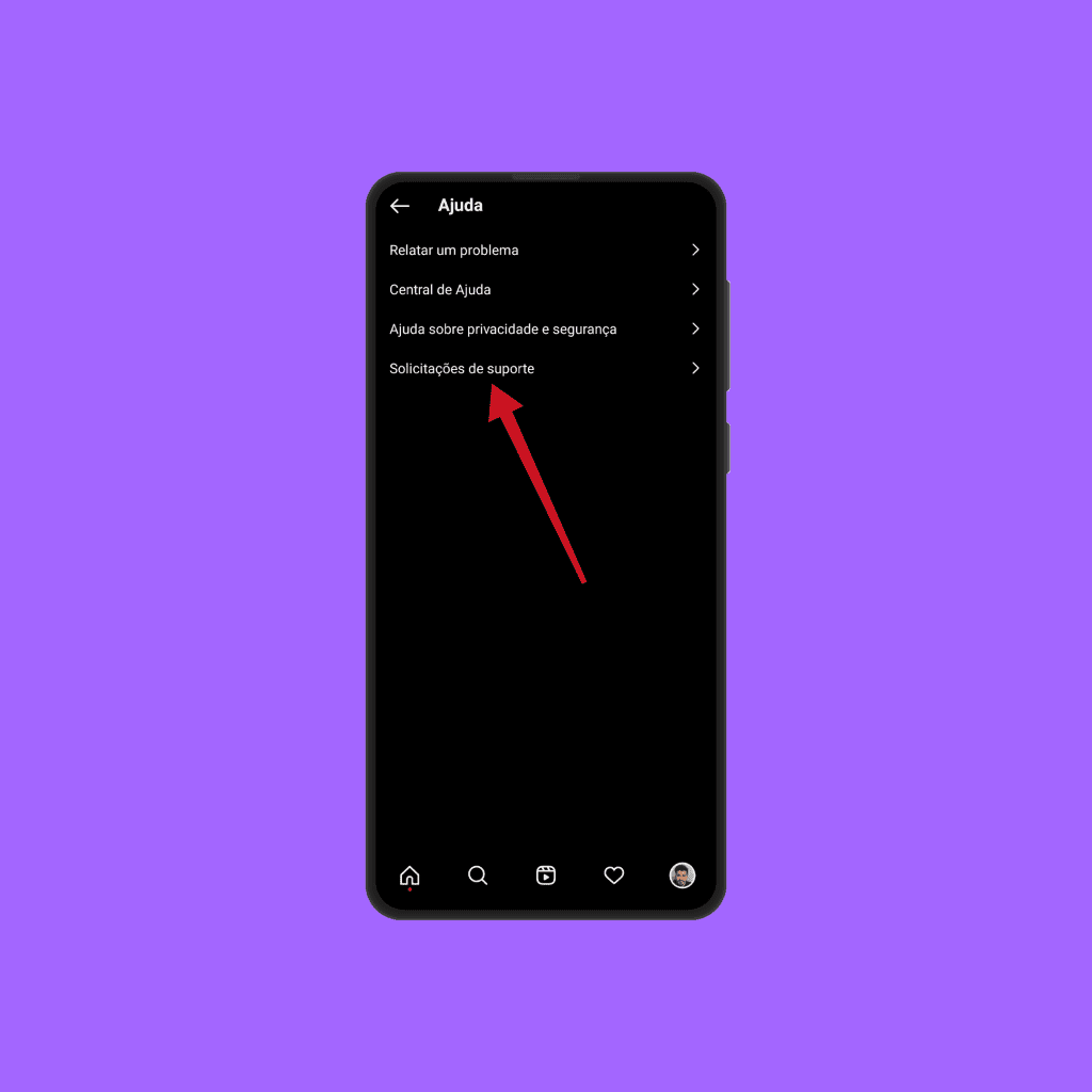Instagram'daki raporların durumu nasıl kontrol edilir Rapor durumunu kontrol etmek için destek isteklerine dokunun