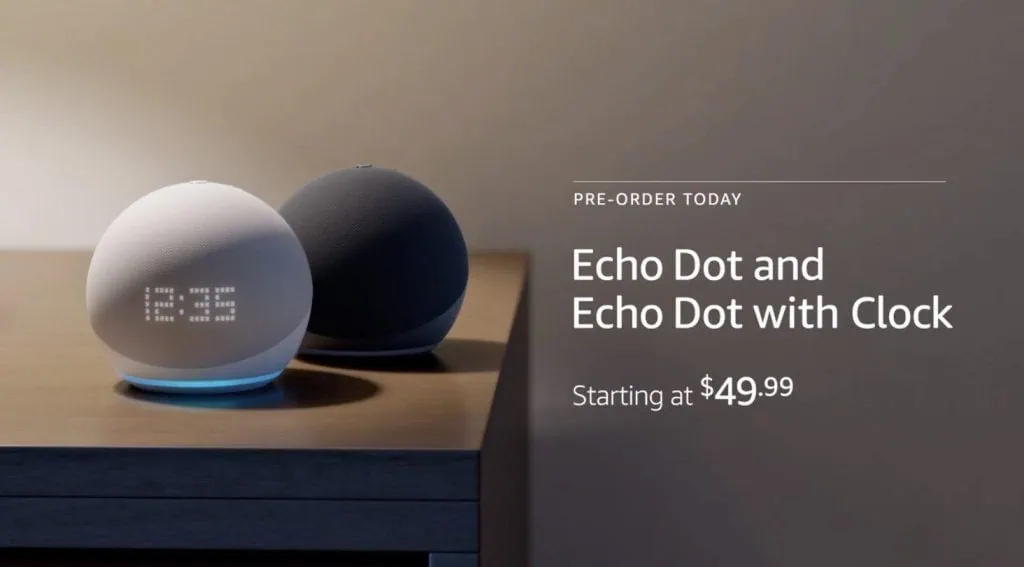 Echo dot de 5ª geração poderá ser utilizado como ponto de wi-fi mesh Preços dos novos echo dot de 5ª geração