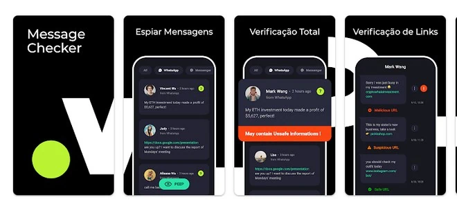 Приложение выявляет фейковые новости и подозрительные ссылки в WhatsApp. Скриншоты программы проверки сообщений