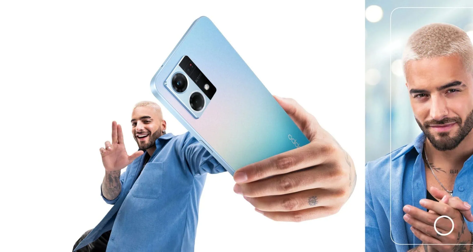 Reno7 ، أول هاتف ذكي من شركة Oppo في البرازيل باللون الأزرق