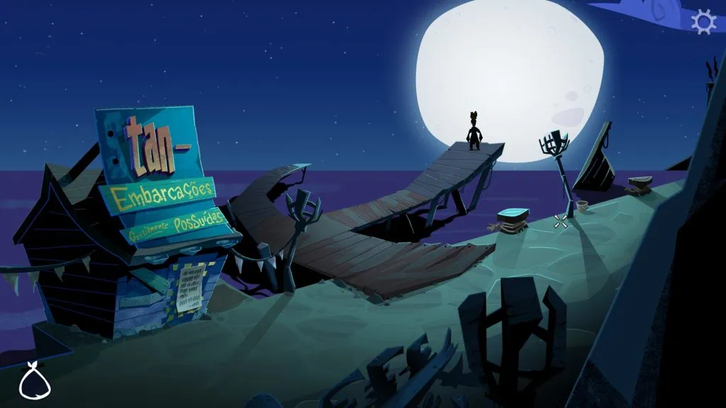 Review: Return to Monkey Island (pc) ist ein leckerer Kuchen voller Nostalgie und Neuheit Bild der Werft bei der Rückkehr nach Monkey Island.