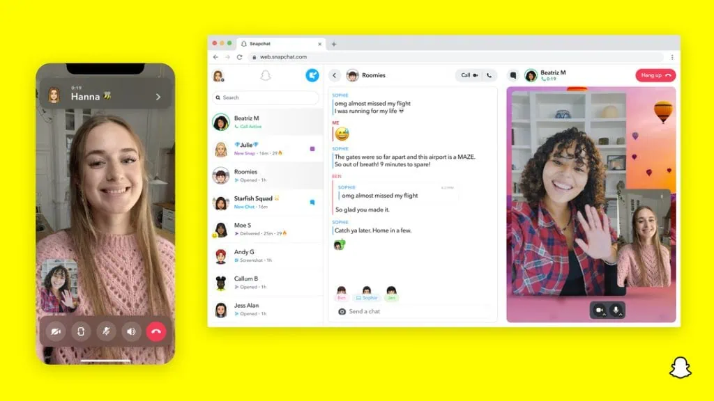 Веб-приложение Snapchat доступно для всех пользователей веб-интерфейс снэпчата